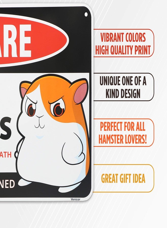 Venicor Hamster Sign Decor - 8 x 12 Inches - Aluminum - Hamster Cage Accessories - Hamster Gifts Things Toys Clothes Stickers Stuff - Image 3